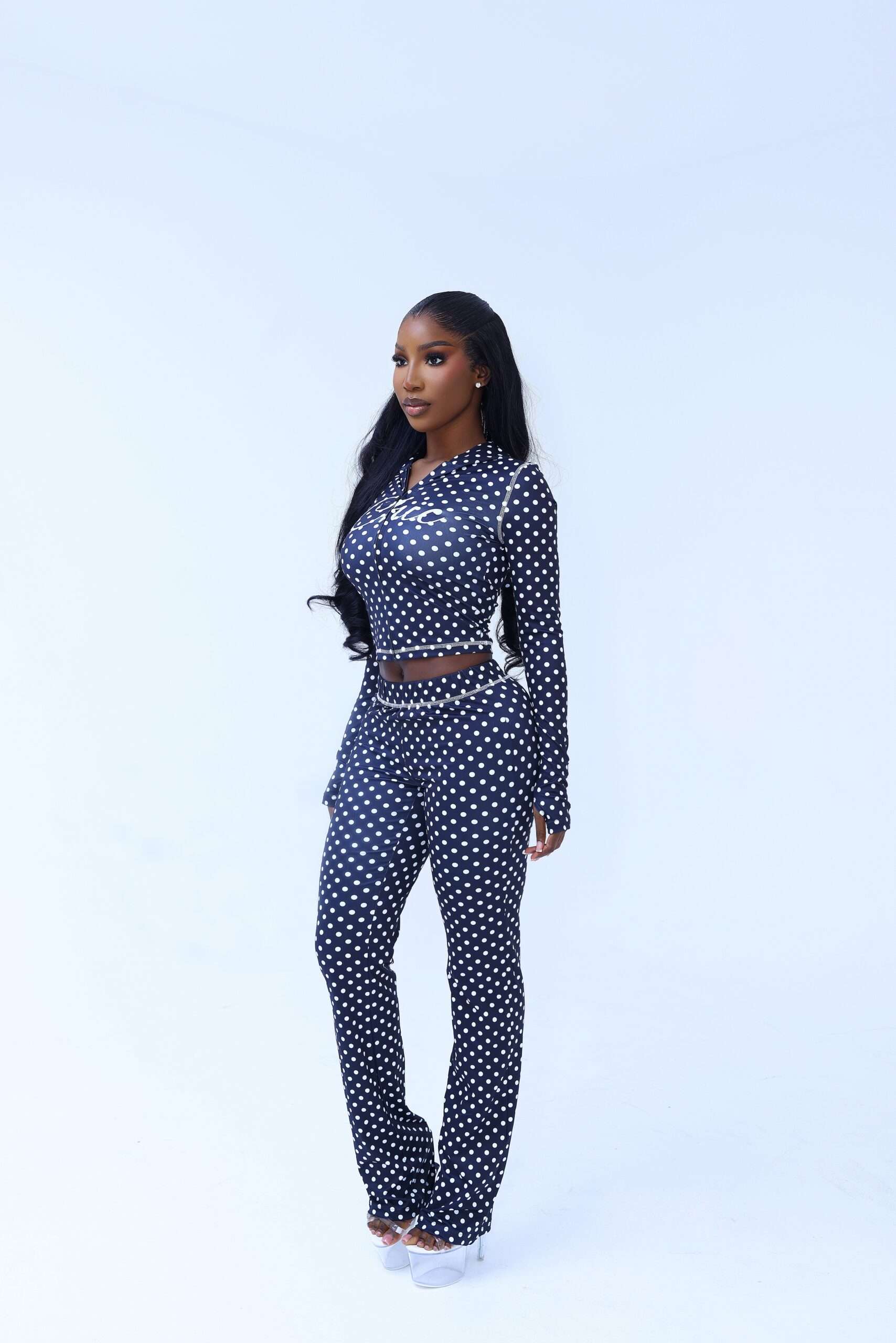 Milan spot black and white polka dot - Image 3