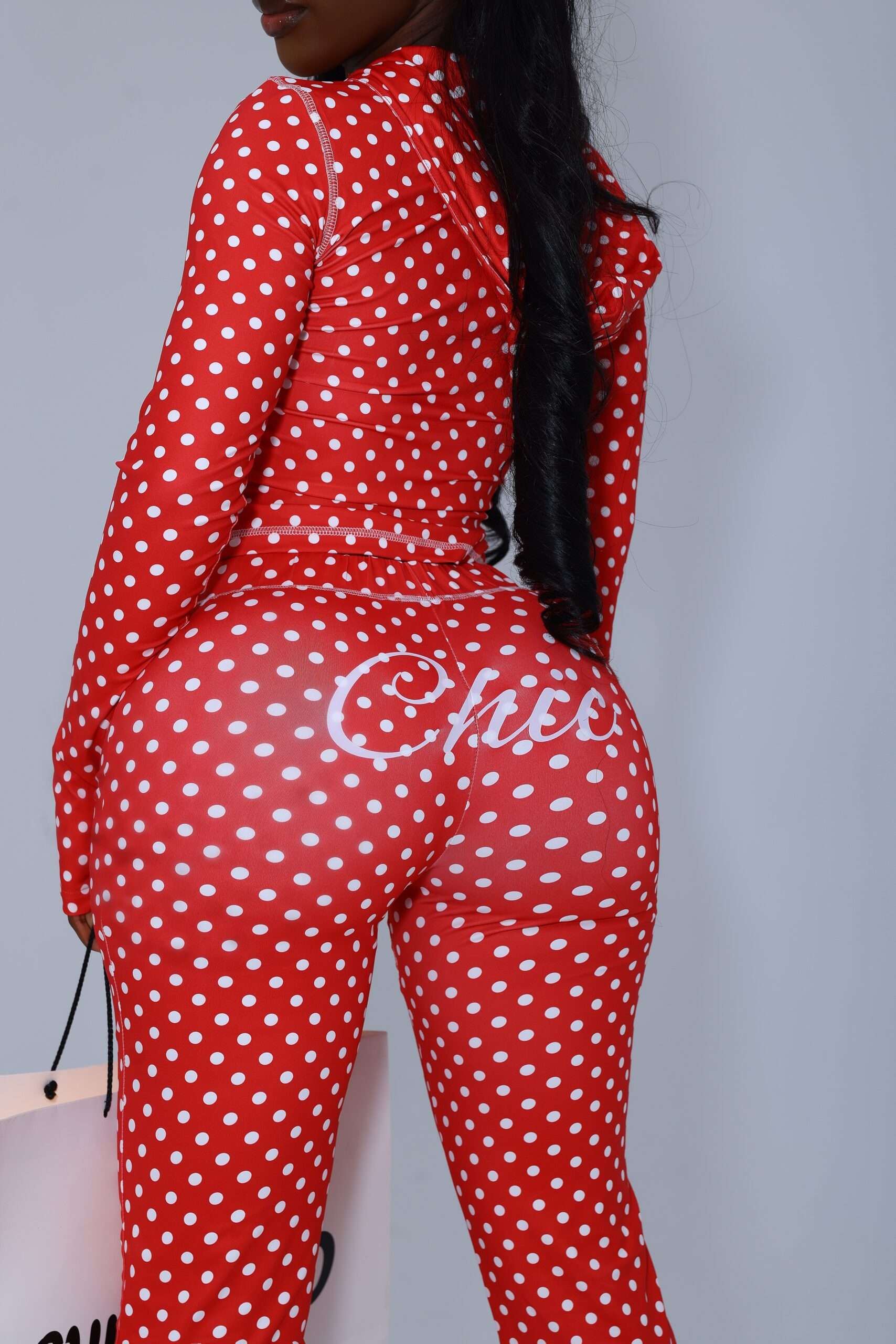 Cherry spot red and white polka dot - Image 4