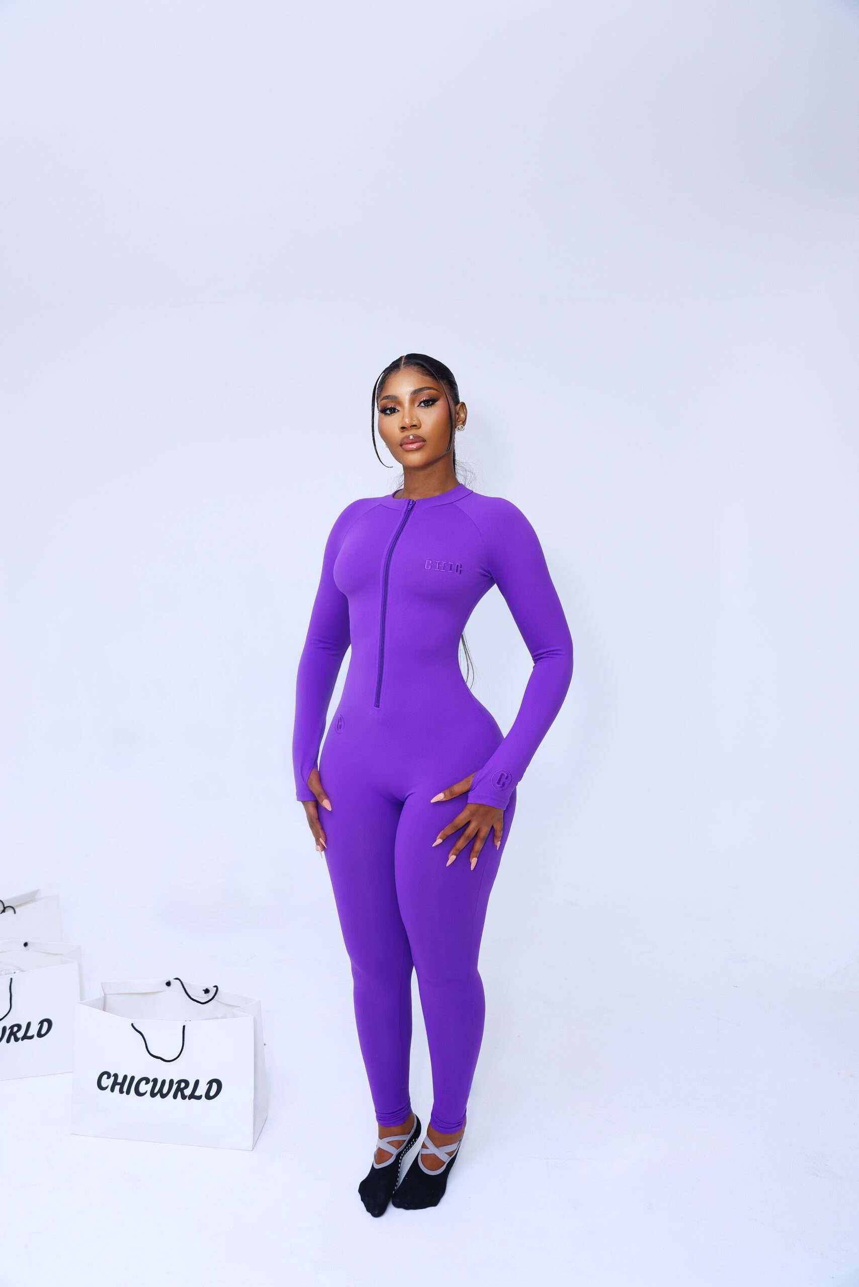 Daisy chic purple jumpsuit (Straight)
