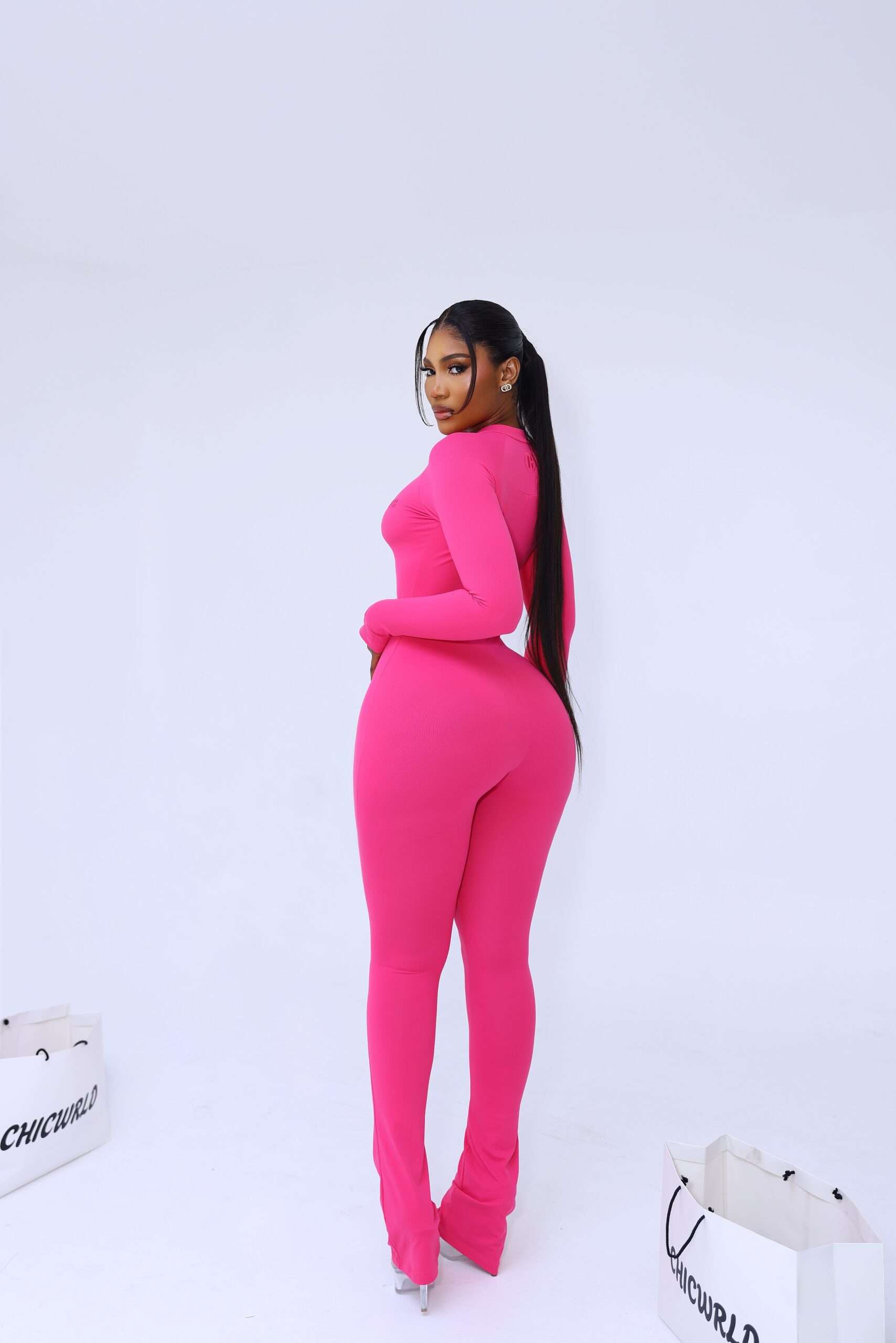 Miami soft pink jumpsuit (Flared)