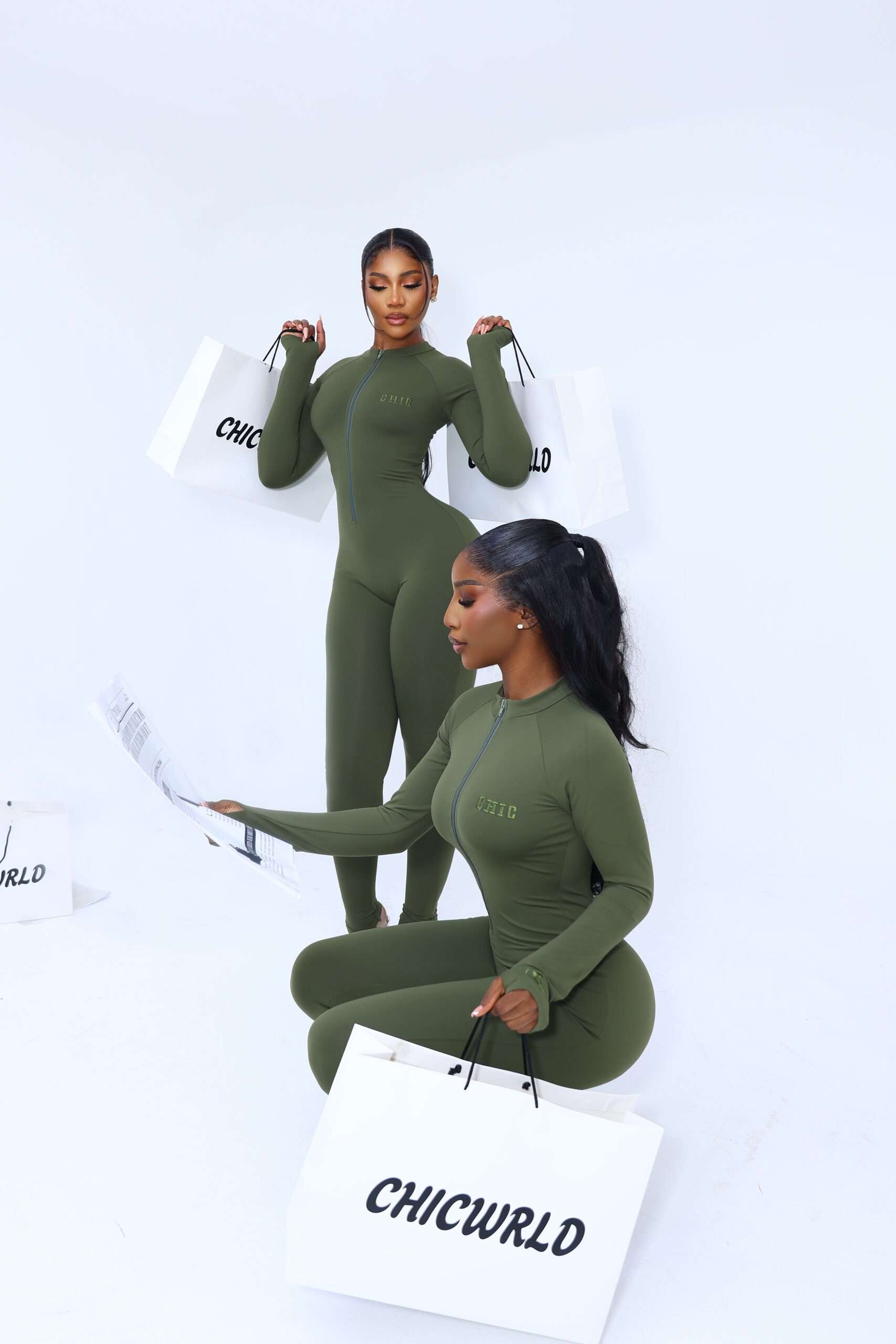 Matcha set green jumpsuit (Straight) - Image 7