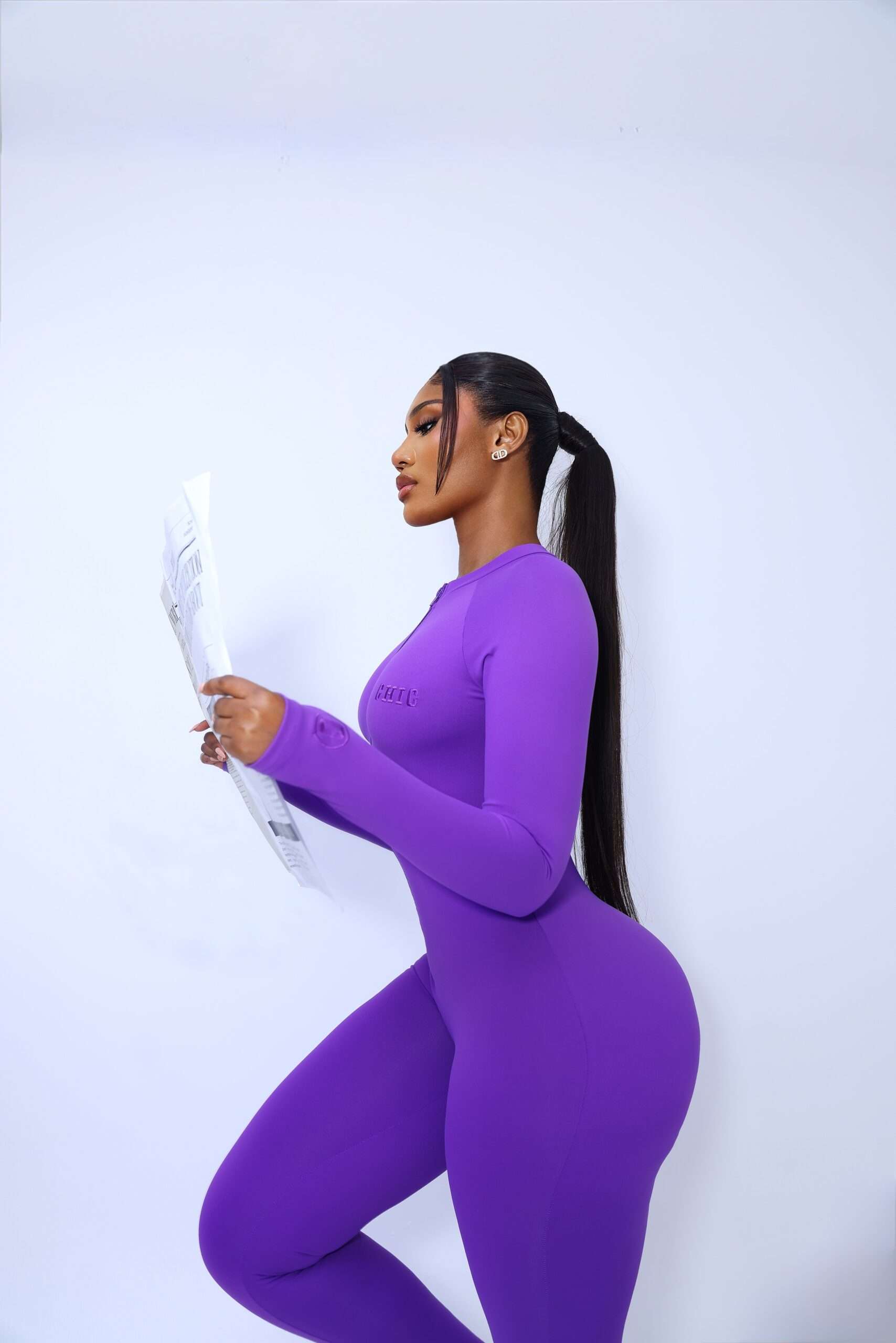 Daisy chic purple jumpsuit (Straight) - Image 9