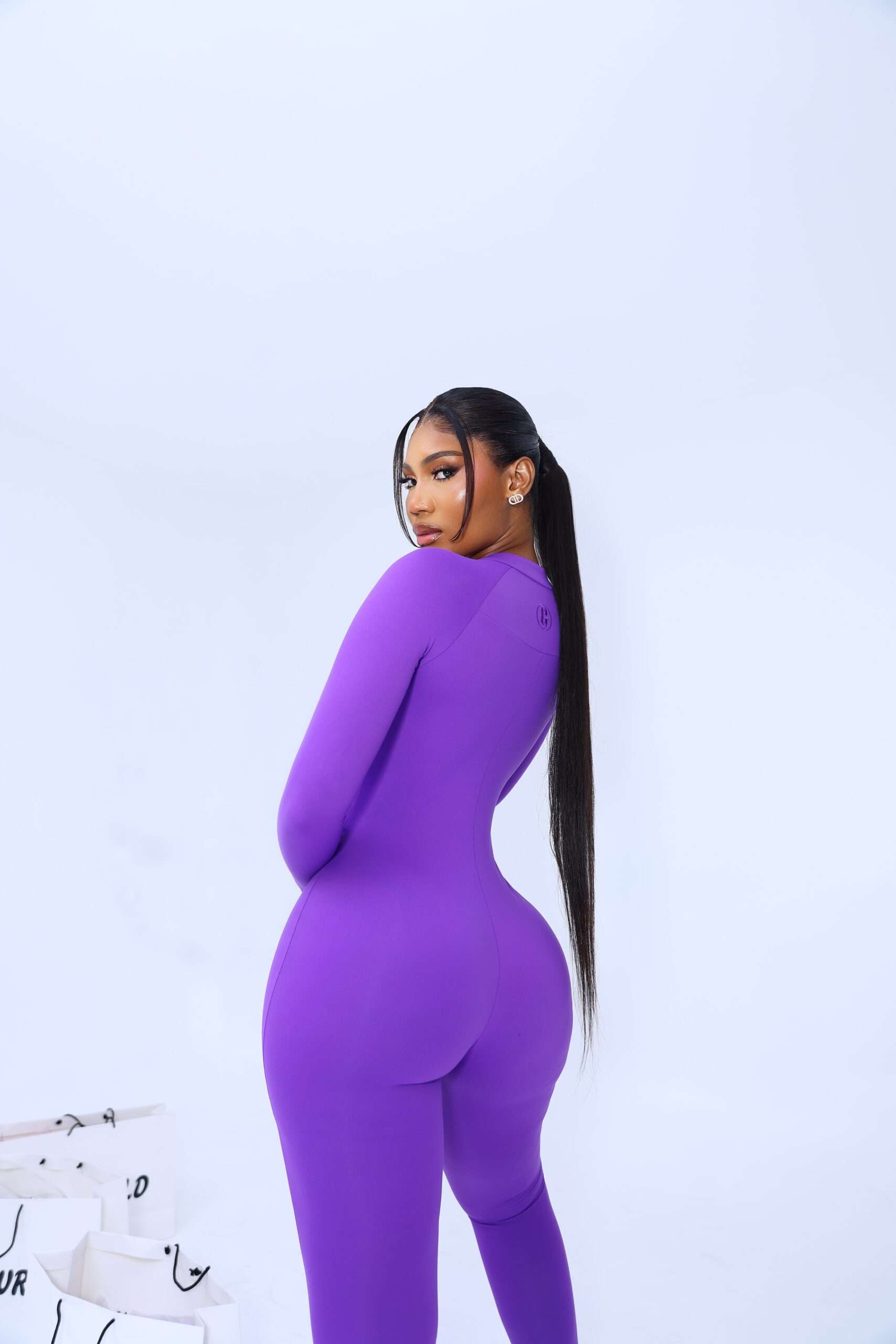 Daisy chic purple jumpsuit (Straight) - Image 4