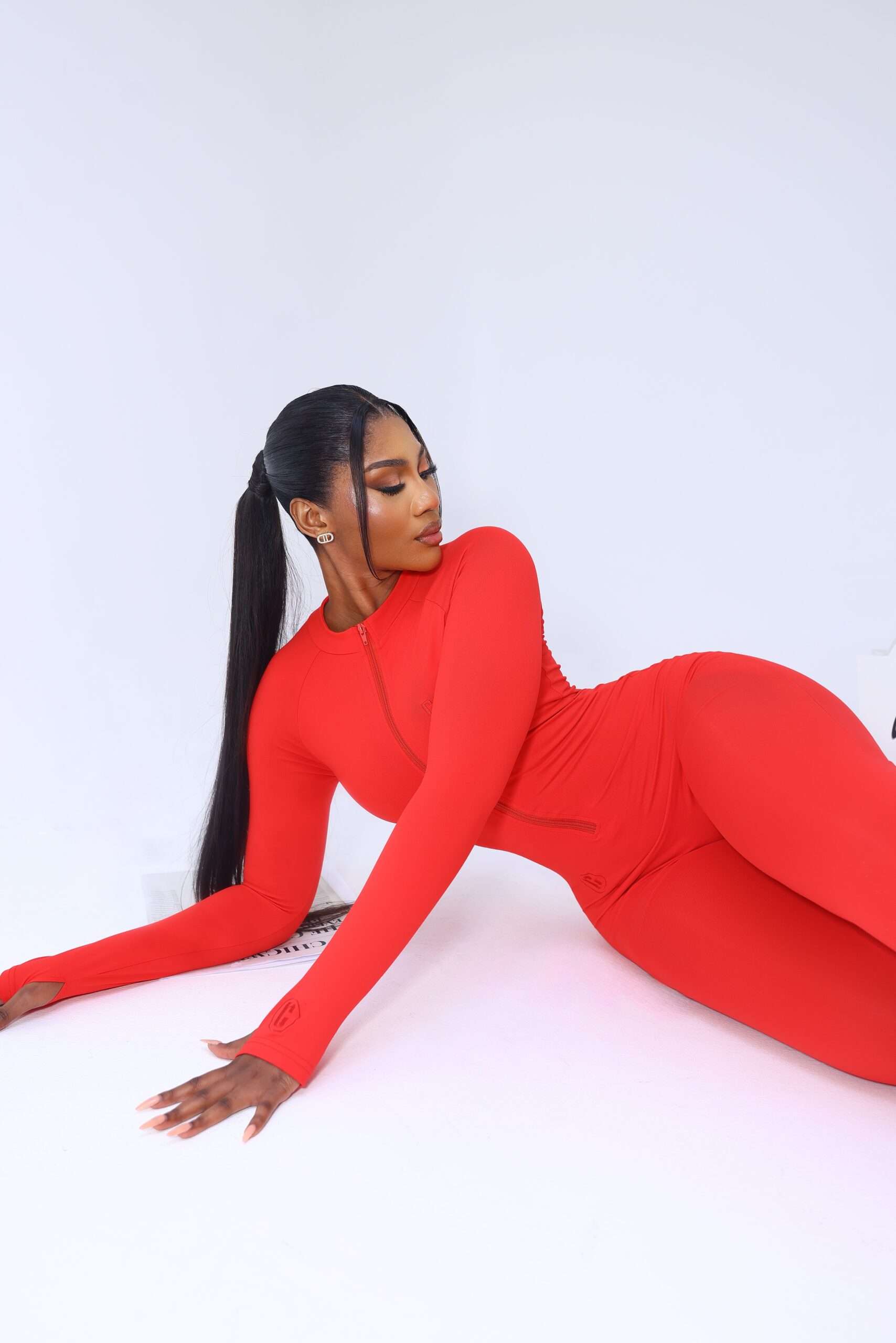 Ruby chic red jumpsuit (Straight) - Image 4